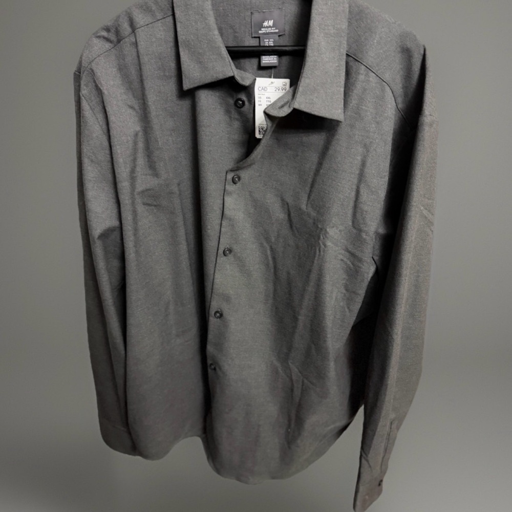 H&M Charcoal Regular Fit Shirt